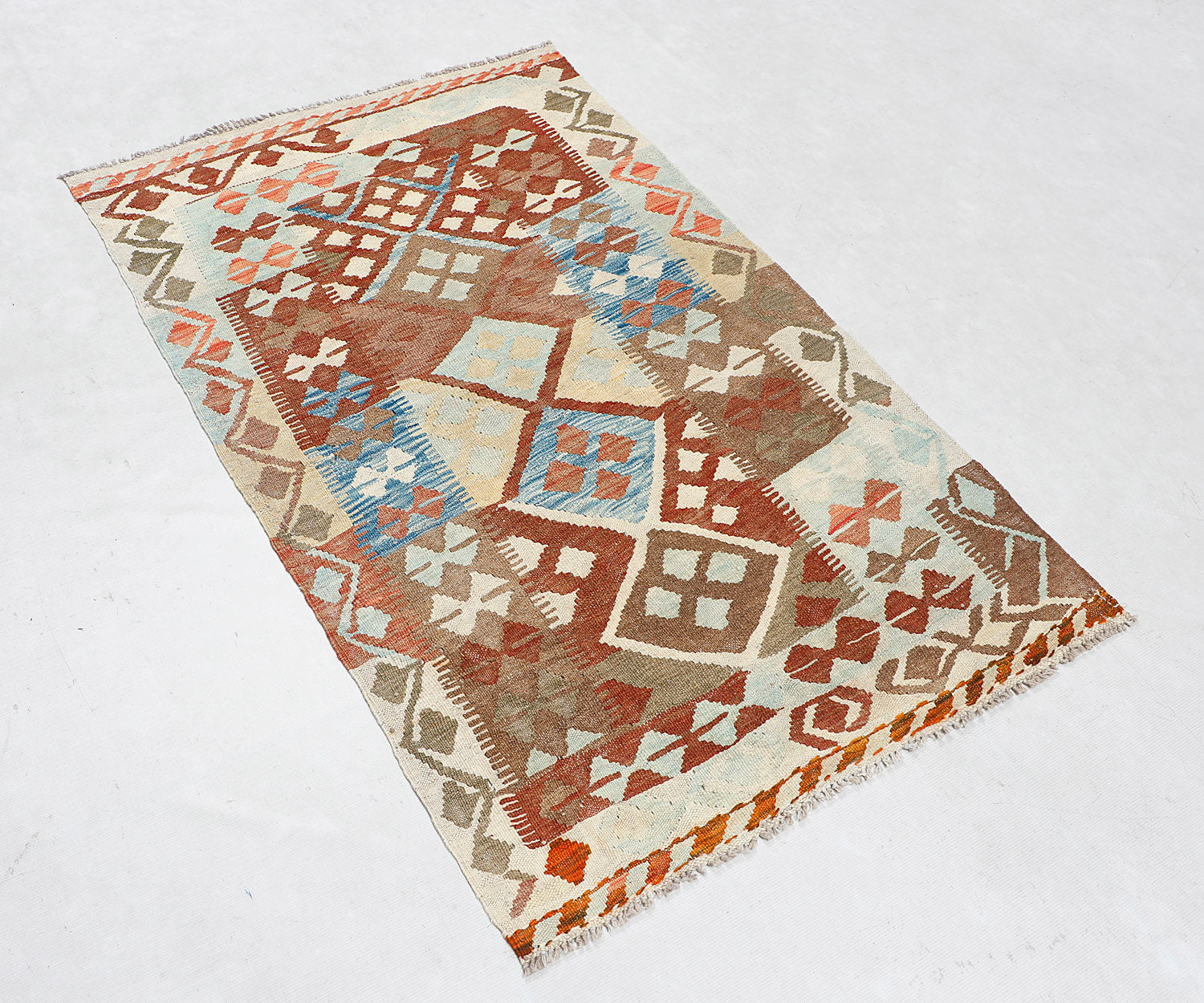 3' X 5'  Multy Handmade Veggie Dye Kilim Rug Rectangular