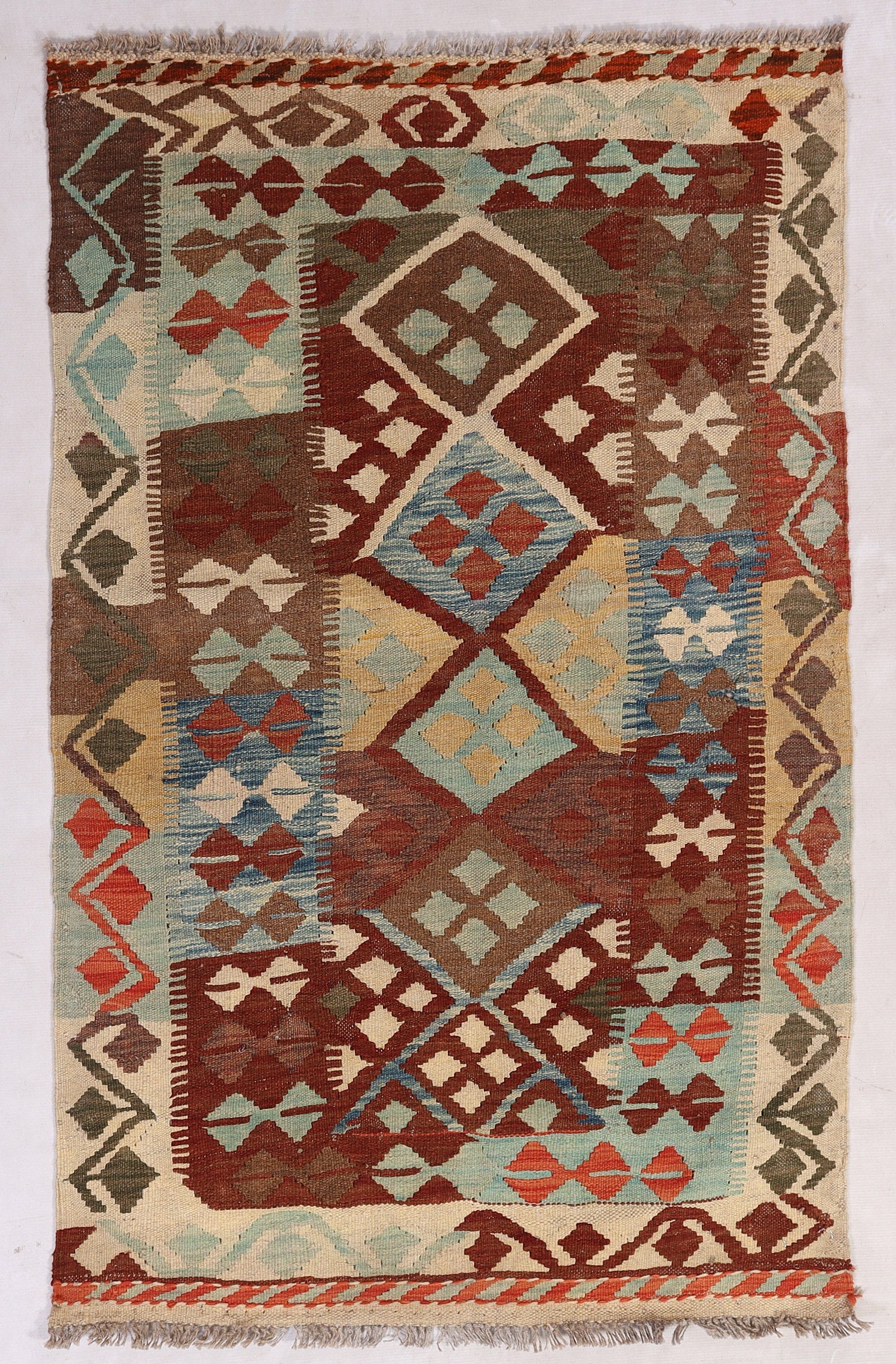3' X 5'  Multy Handmade Veggie Dye Kilim Rug Rectangular