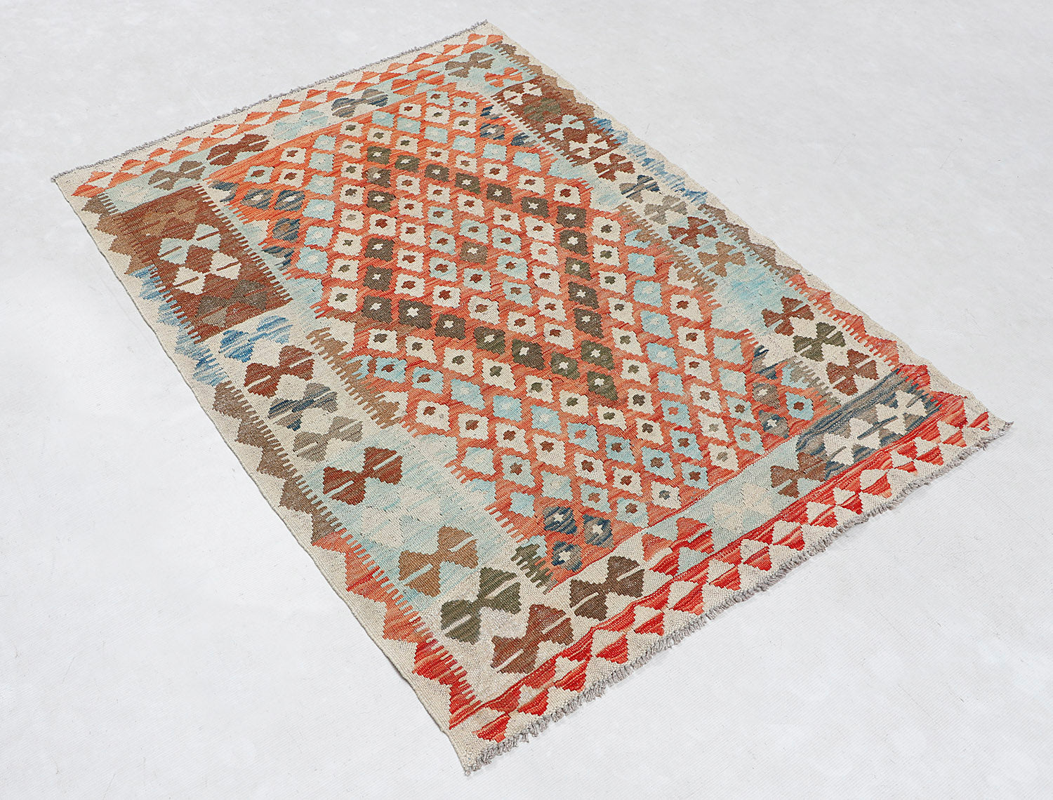 3' X 5'  Multy Handmade Veggie Dye Kilim Rug Rectangular