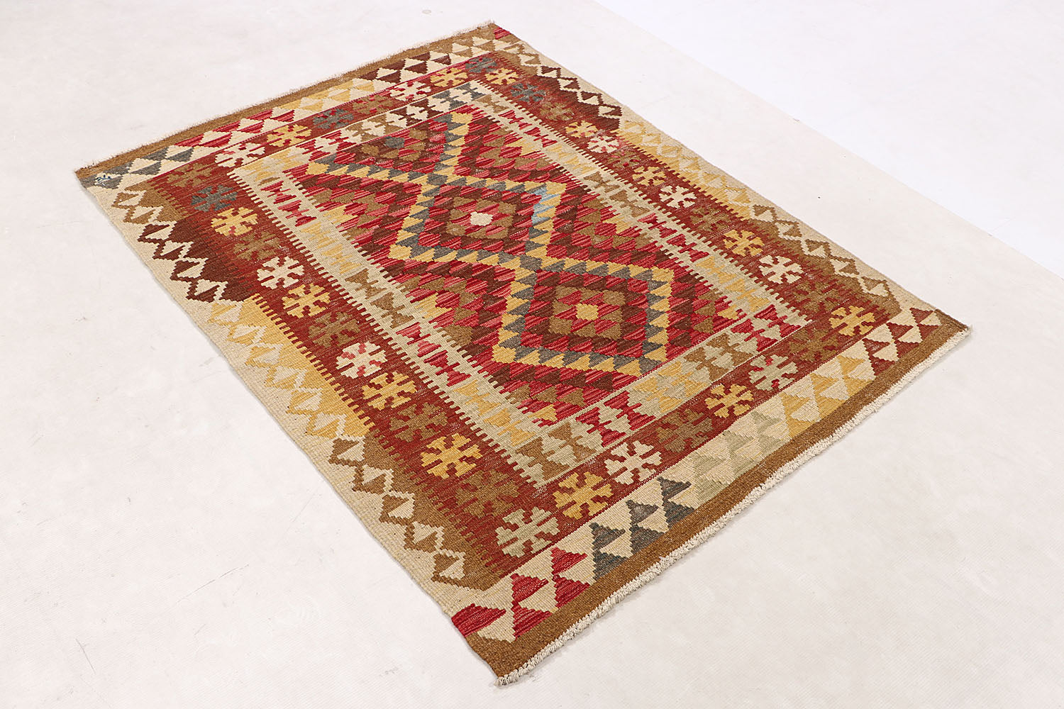 3' X 5'  Multy Handmade Veggie Dye Kilim Rug Rectangular