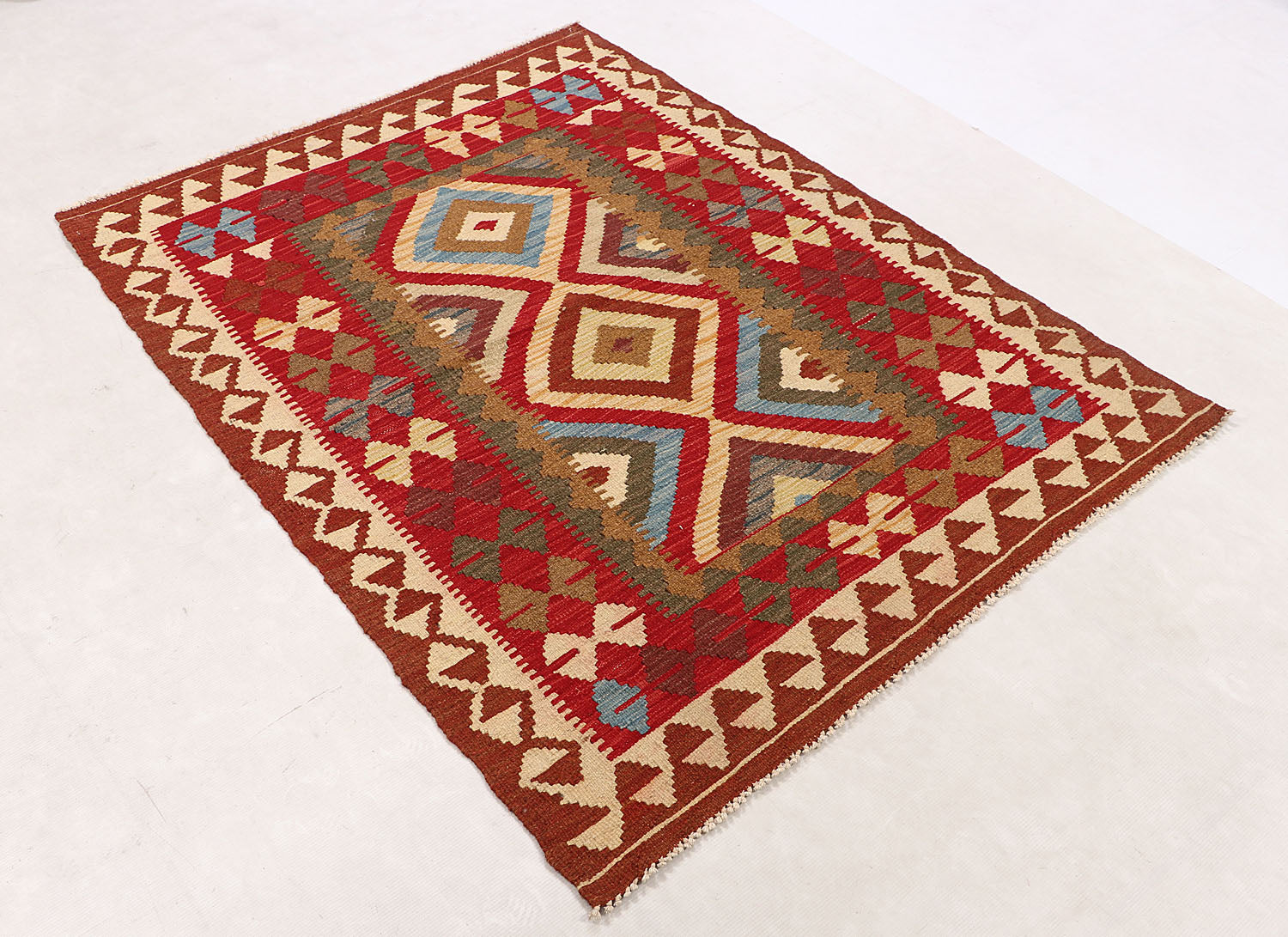 3' X 5'  Multy Handmade Veggie Dye Kilim Rug Rectangular