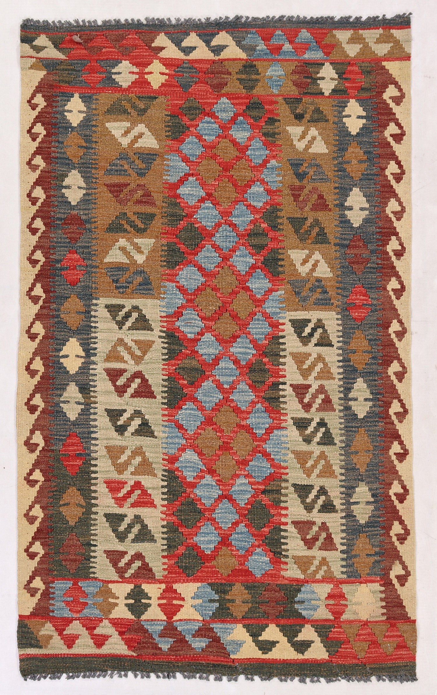 3' X 5'  Multy Handmade Veggie Dye Kilim Rug Rectangular