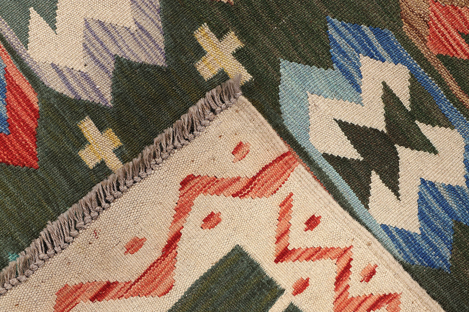 3' X 5'  Multy Handmade Veggie Dye Kilim Rug Rectangular