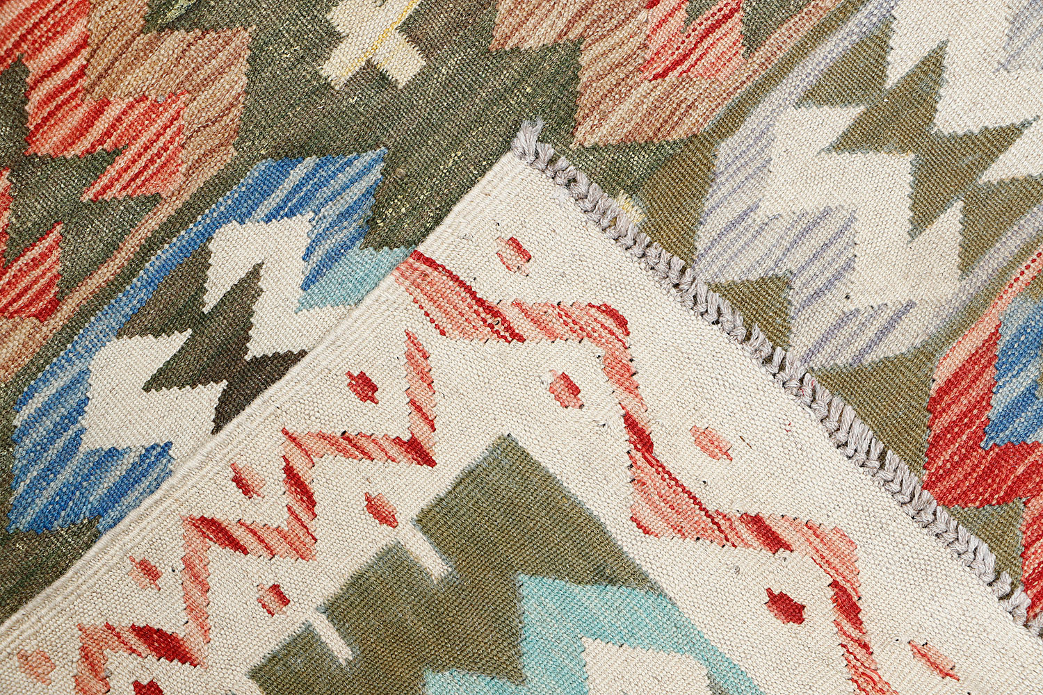 3' X 5'  Multy Handmade Veggie Dye Kilim Rug Rectangular