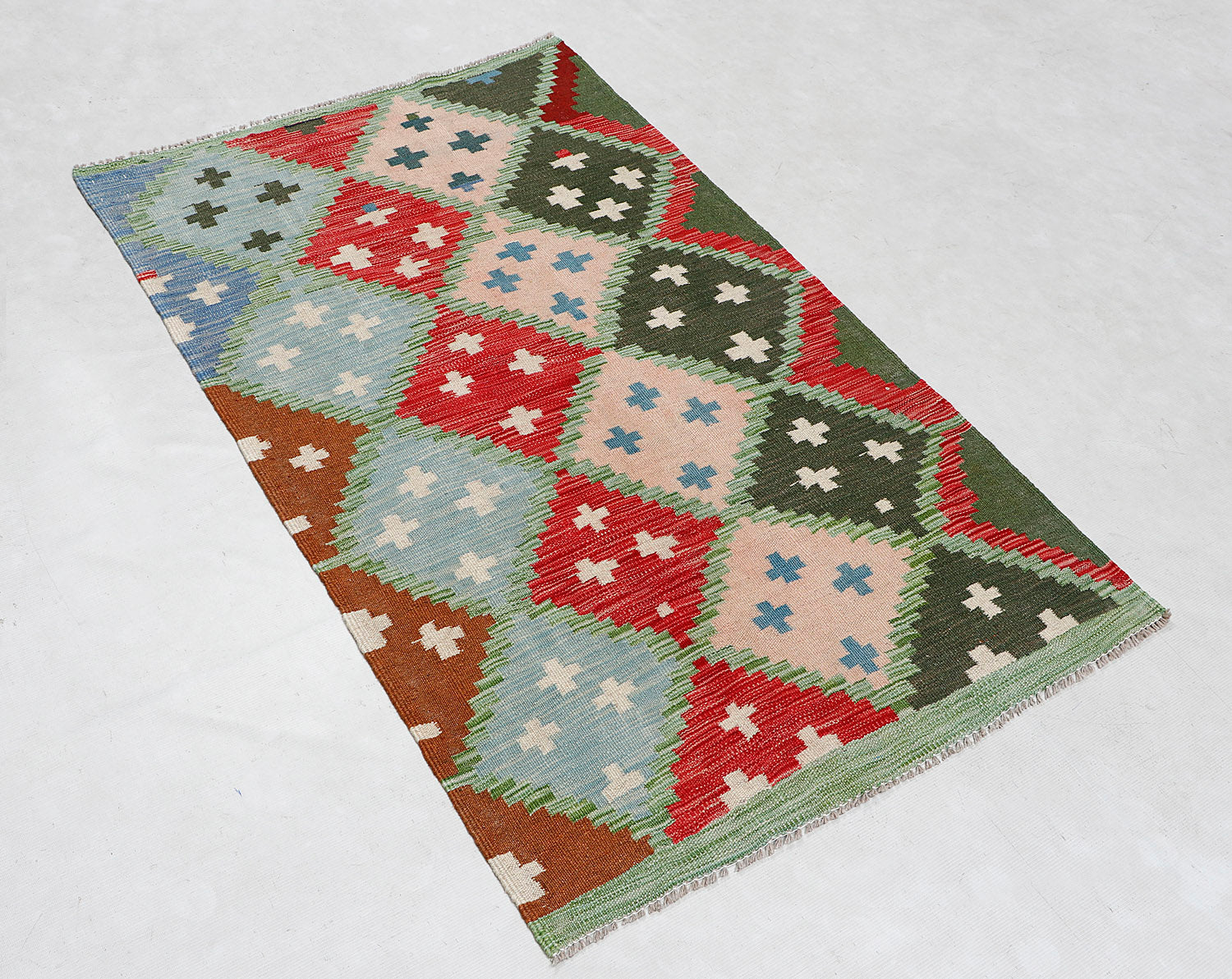 3' X 5'  Multy Handmade Veggie Dye Kilim Rug Rectangular
