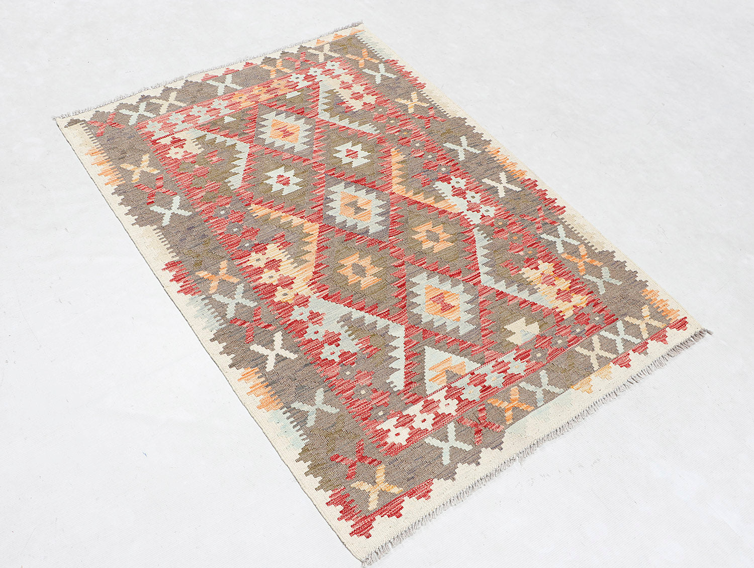 3' X 5'  Multy Handmade Veggie Dye Kilim Rug Rectangular