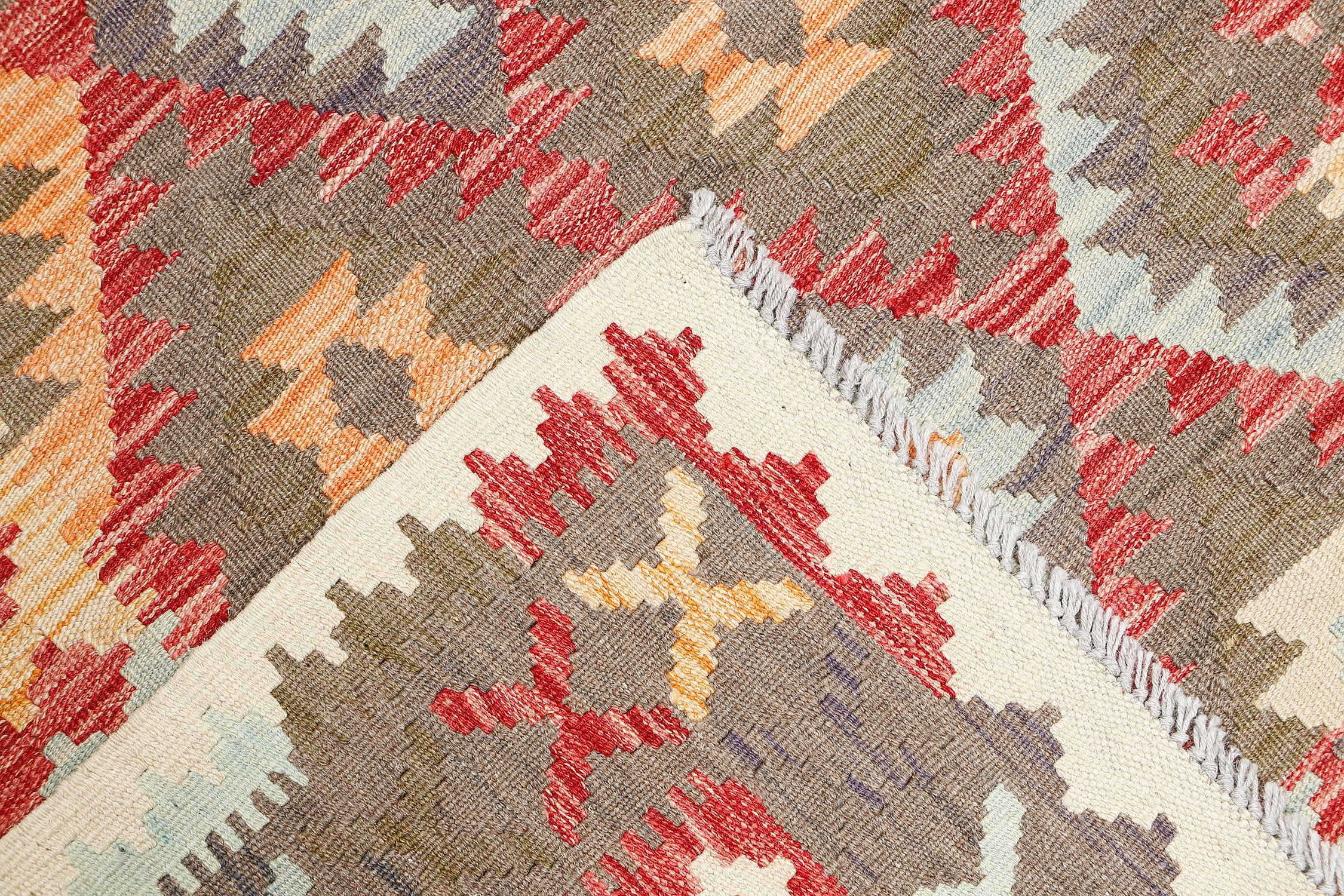 3' X 5'  Multy Handmade Veggie Dye Kilim Rug Rectangular