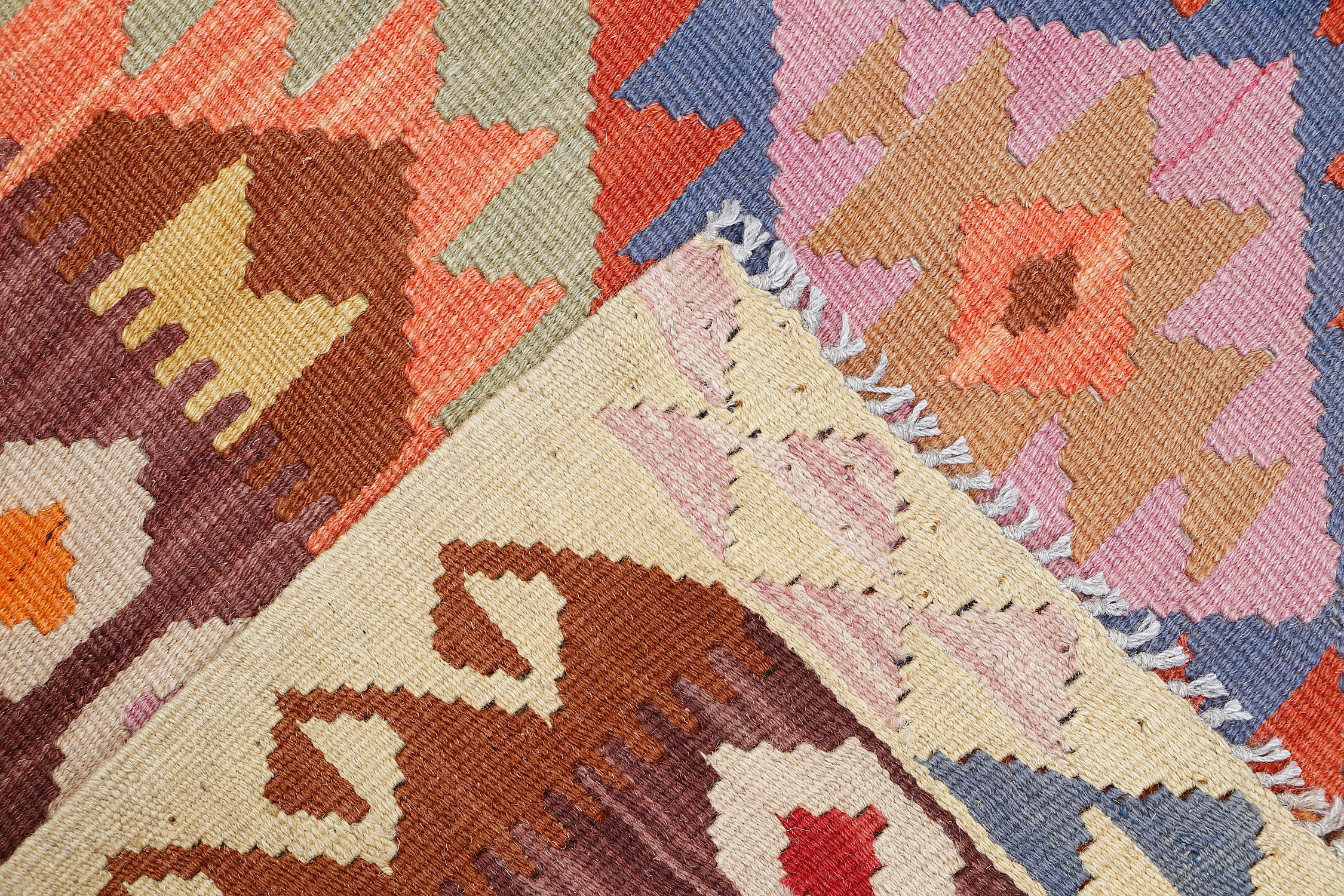 3' X 5'  Multy Handmade Veggie Dye Kilim Rug Rectangular