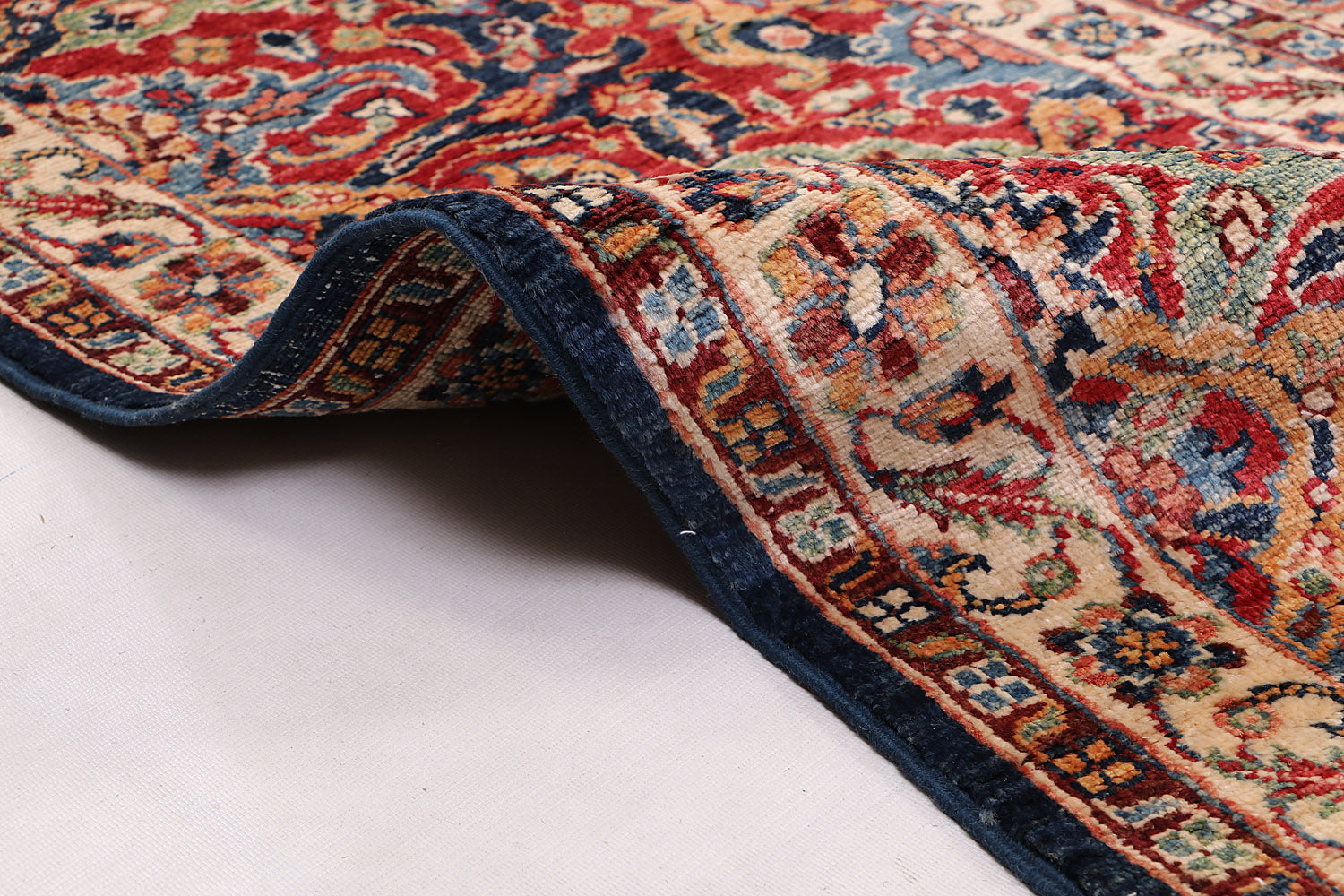 Mamluk Persian Hand Knotted Wool Rug Blue 9' x 12'