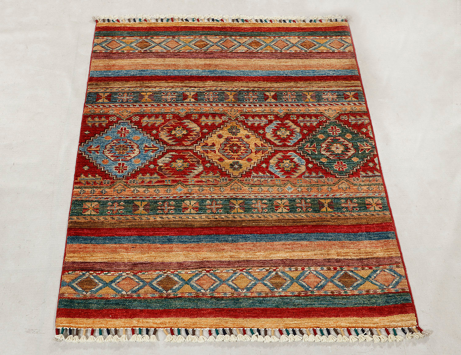 Khurjeen Persian Hand Knotted Wool Rug Multicolor 3' x 4'