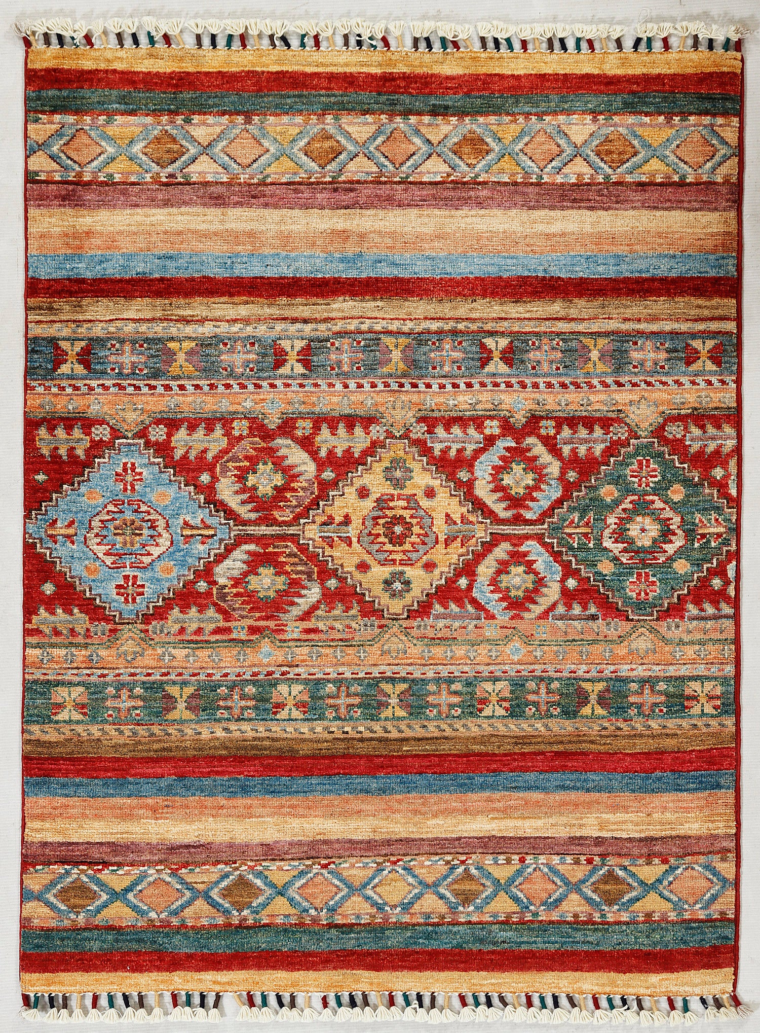 Khurjeen Persian Hand Knotted Wool Rug Multicolor 3' x 4'