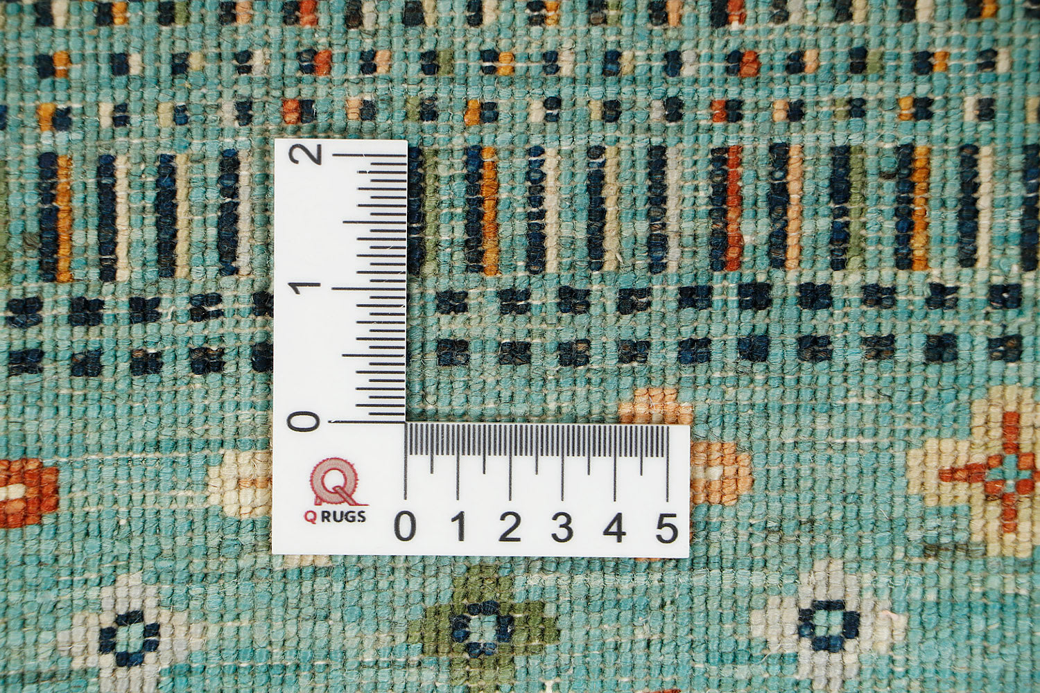 Loribaft Persian Hand Knotted Wool Rug Aqua 5'6" x 8'