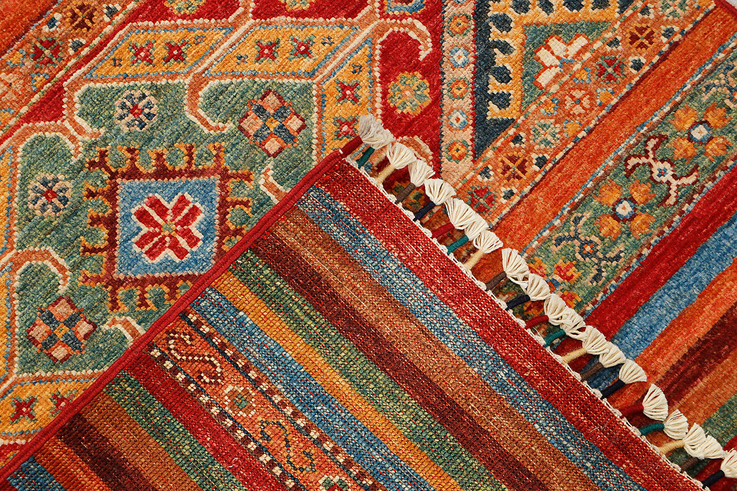 Khurjeen Persian Hand Knotted Wool Rug Multicolor 3' x 4'