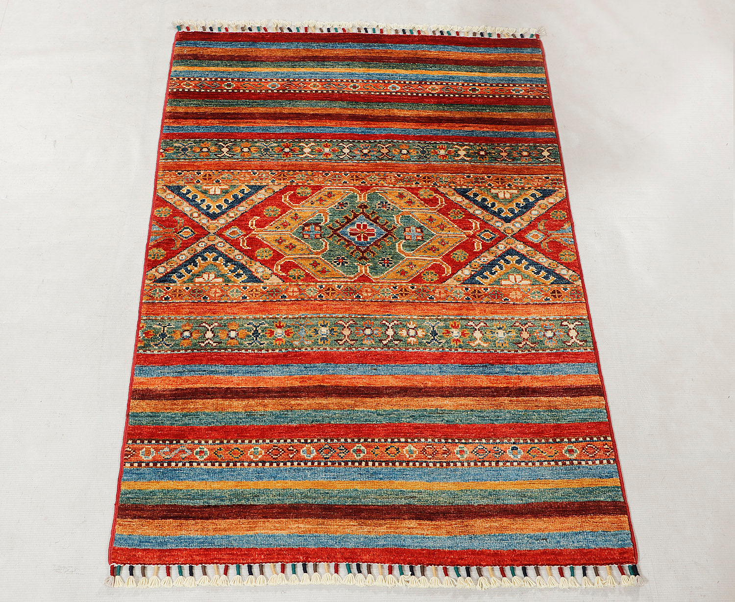 Khurjeen Persian Hand Knotted Wool Rug Multicolor 2'6" x 4'