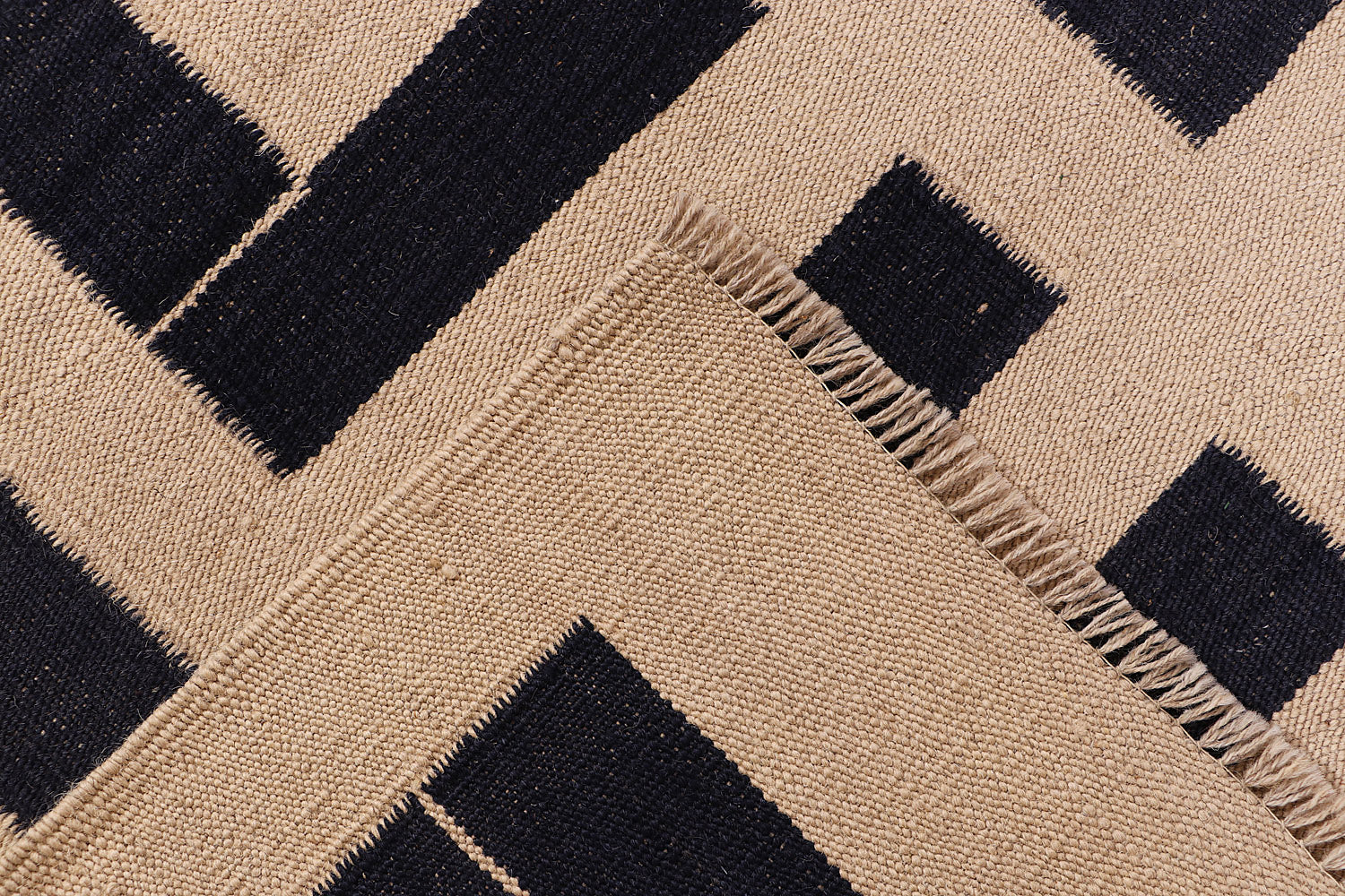 6' 6" X 6' 6"  L.brown Handmade Modern Kilim Rug Square