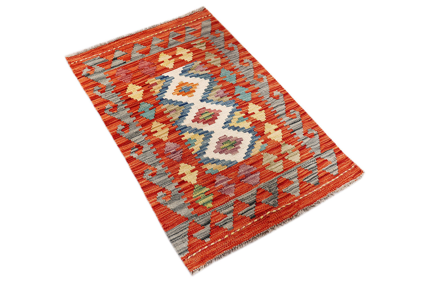 2' x 3'  Multy Handmade Veggie Dye Kilim Rug Rectangular