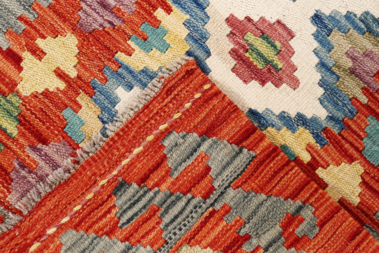 2' x 3'  Multy Handmade Veggie Dye Kilim Rug Rectangular