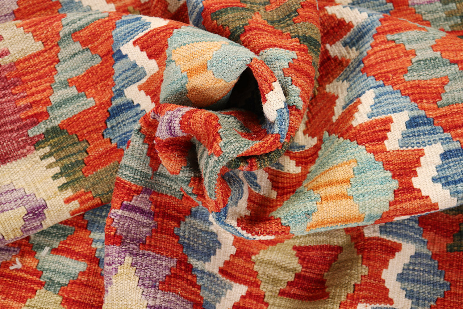 4' 6" x 6' 6  Multy Handmade Veggie Dye Kilim Rug Rectangular