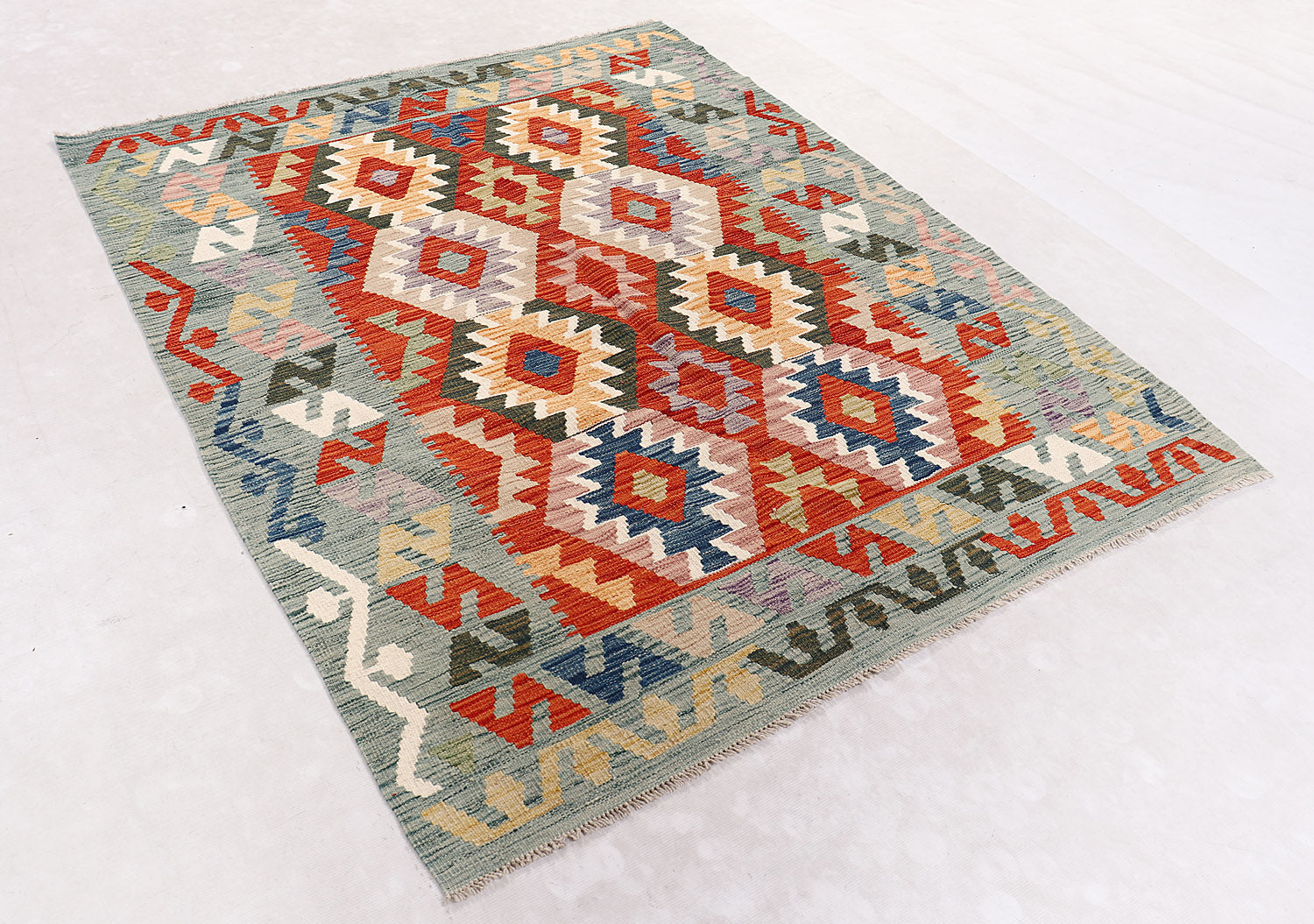 Multy Handmade Veggie Dye Kilim Rug Rectangular