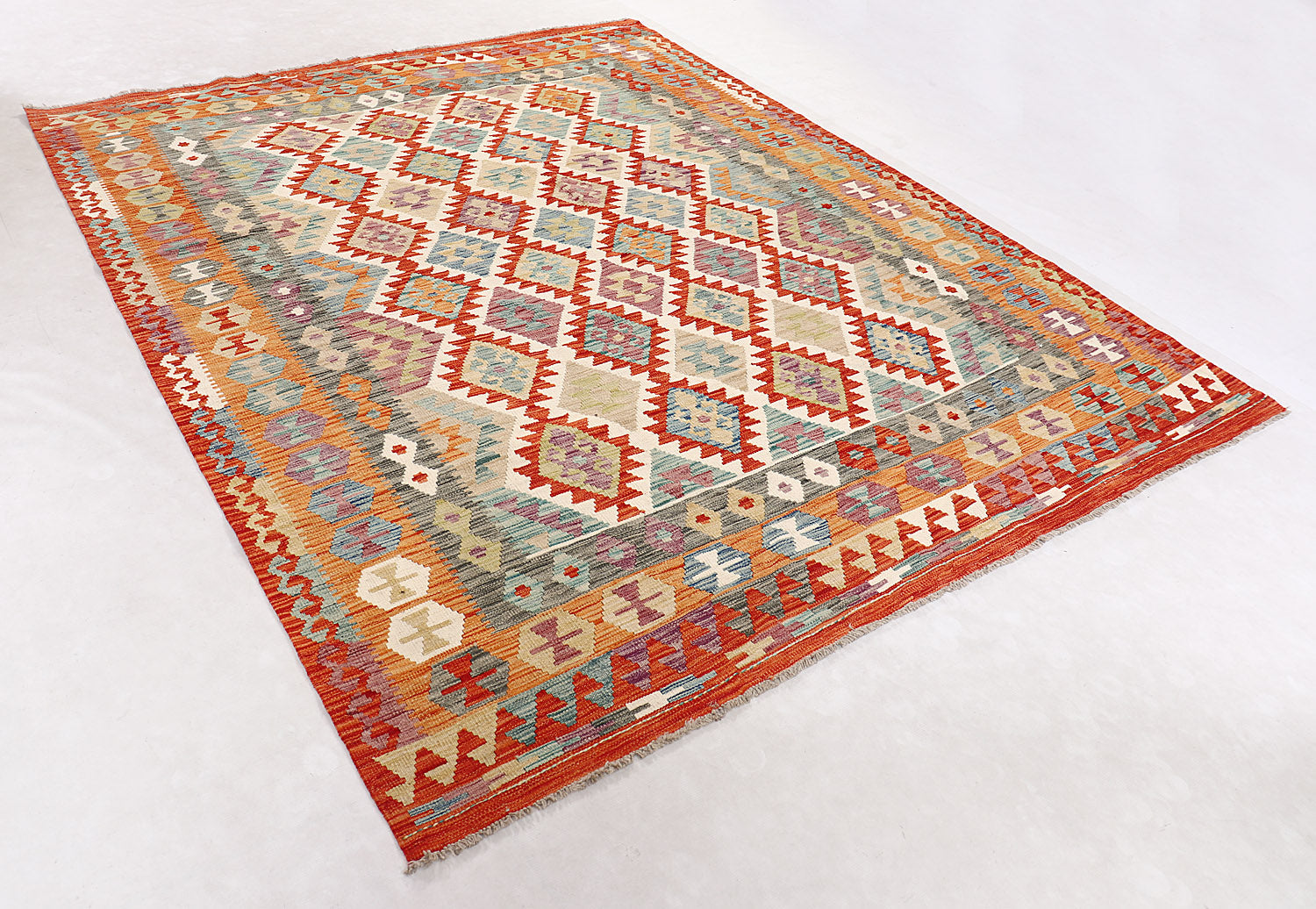 Multy Handmade Veggie Dye Kilim Rug Rectangular