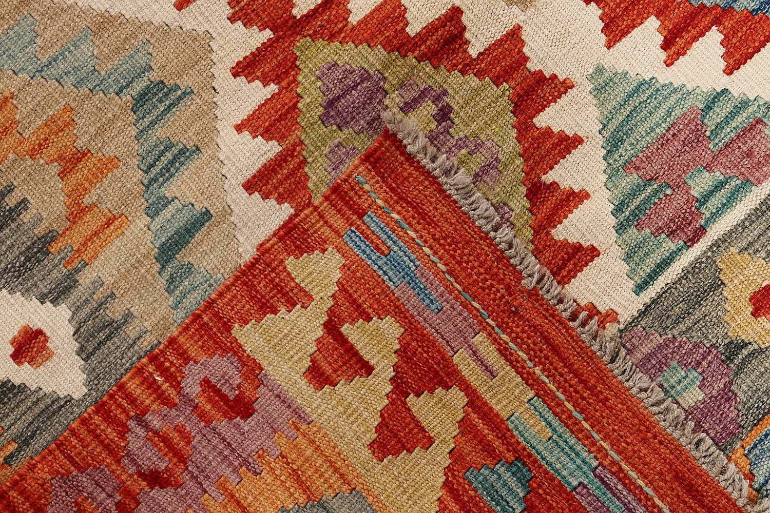 Multy Handmade Veggie Dye Kilim Rug Rectangular