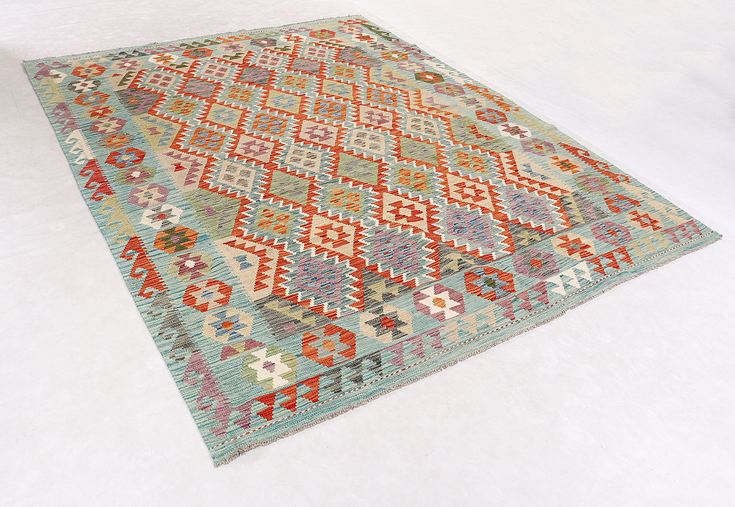 Multy Handmade Veggie Dye Kilim Rug Rectangular