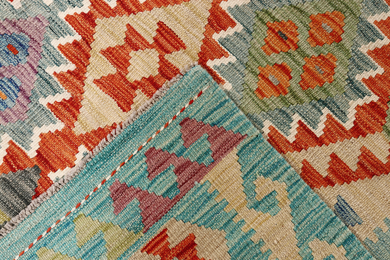 Multy Handmade Veggie Dye Kilim Rug Rectangular