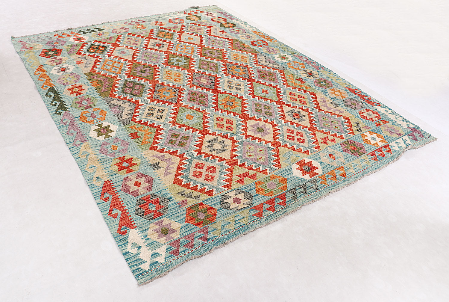 Multy Handmade Veggie Dye Kilim Rug Rectangular