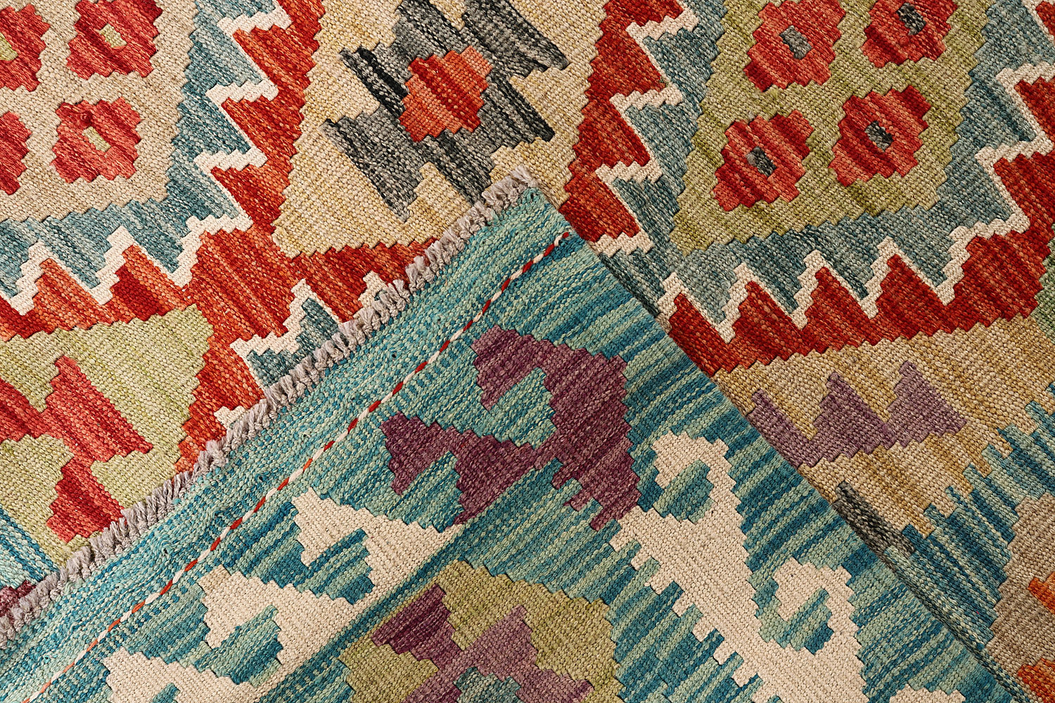 Multy Handmade Veggie Dye Kilim Rug Rectangular