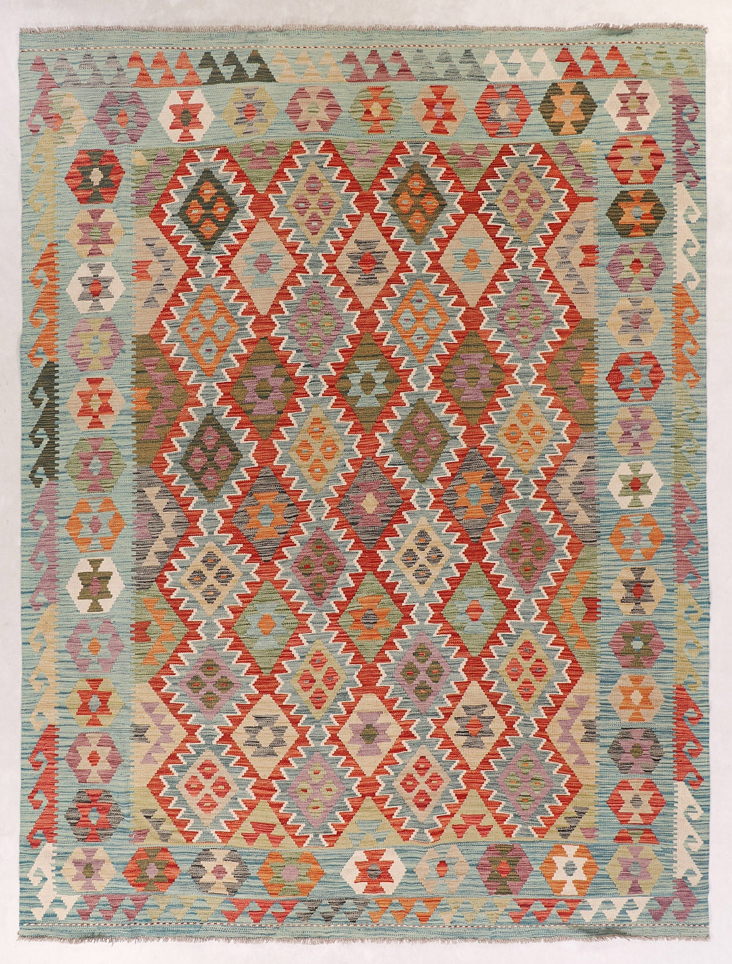 Multy Handmade Veggie Dye Kilim Rug Rectangular