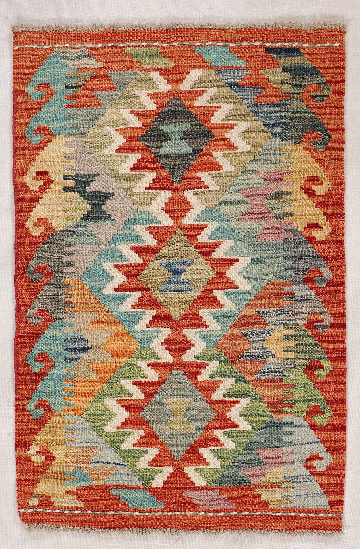 2' x 3'  Multy Handmade Veggie Dye Kilim Rug Rectangular