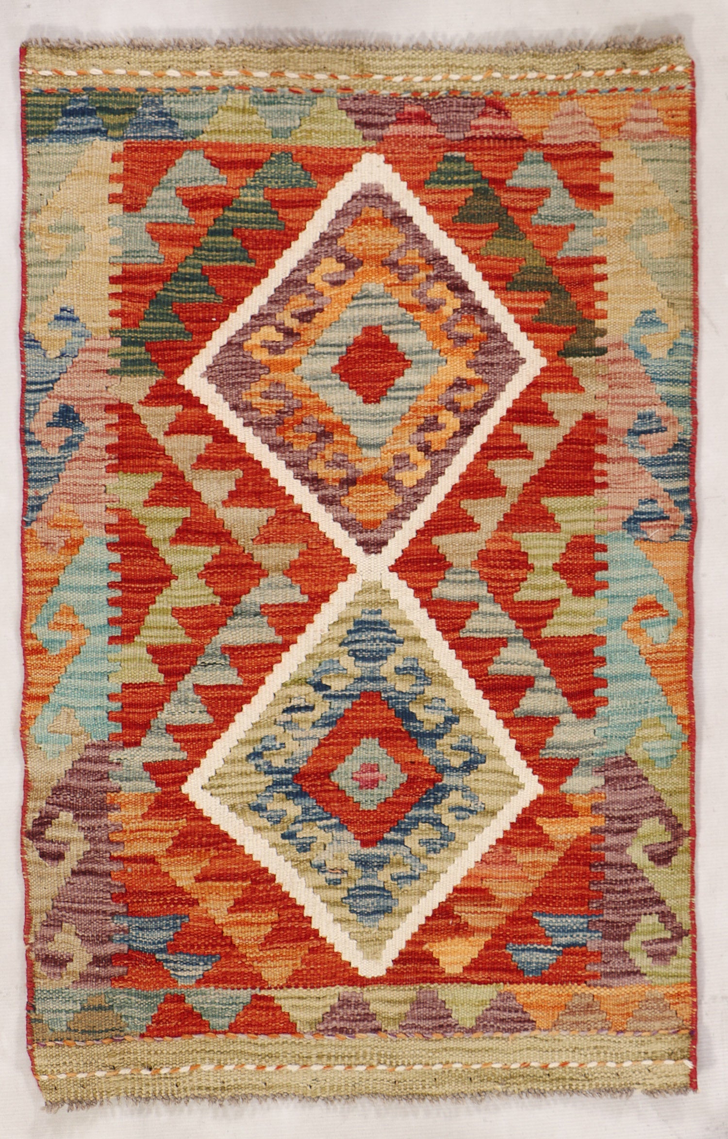 2' x 3'  Multy Handmade Veggie Dye Kilim Rug Rectangular