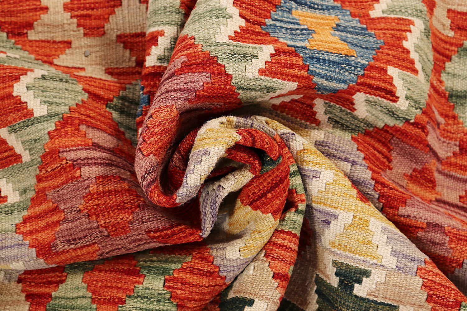8' x 11' 6'  Multy Handmade Veggie Dye Kilim Rug Rectangular