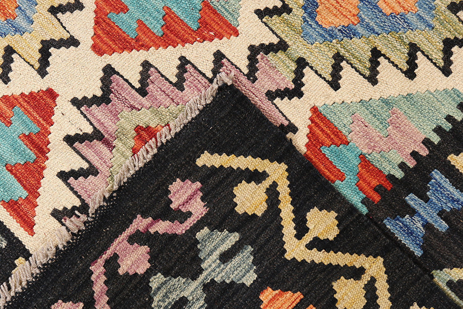8' X 10'  Multy Handmade Veggie Dye Kilim Rug Rectangular