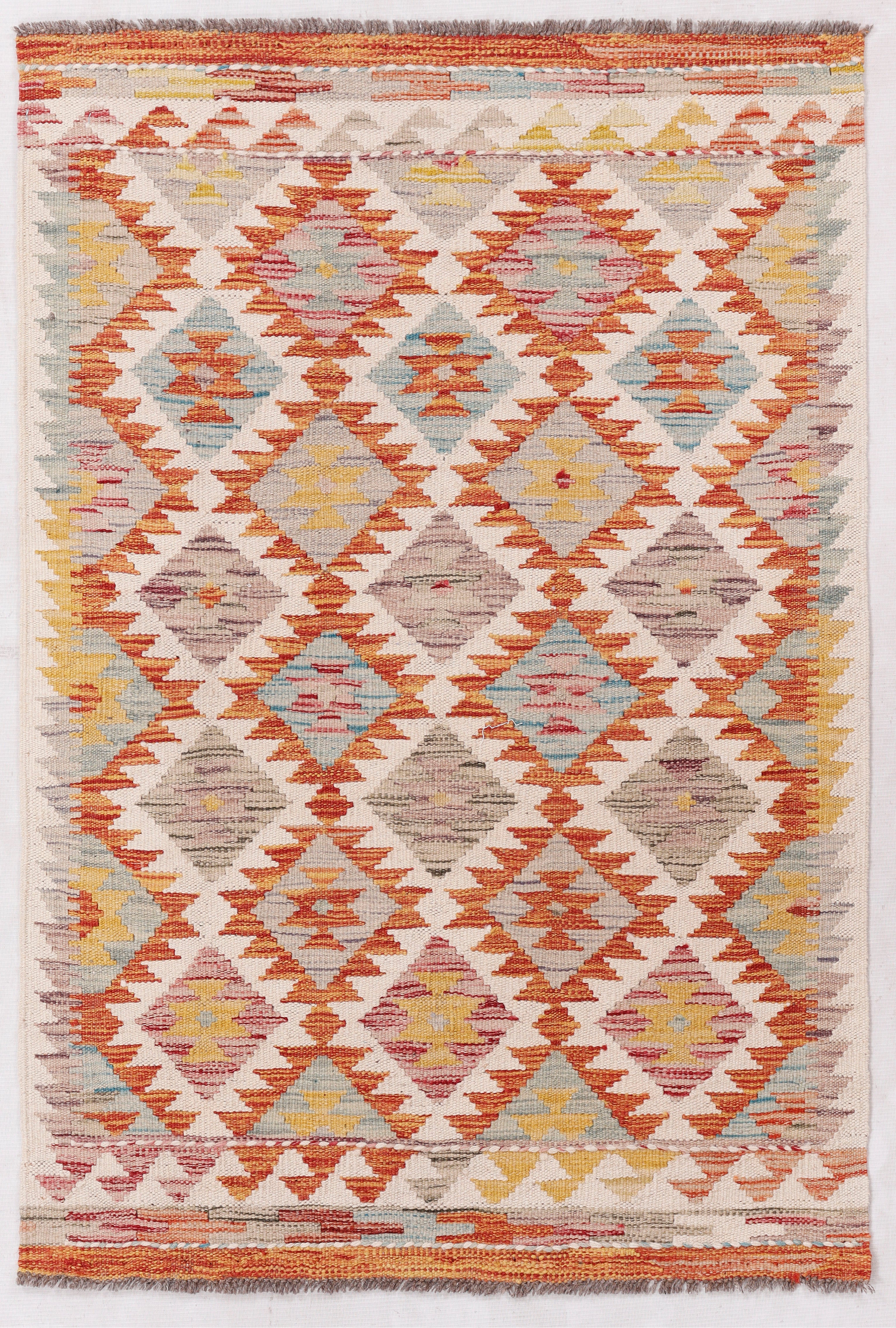 3' X 4'  Multy Handmade Veggie Dye Kilim Rug Rectangular