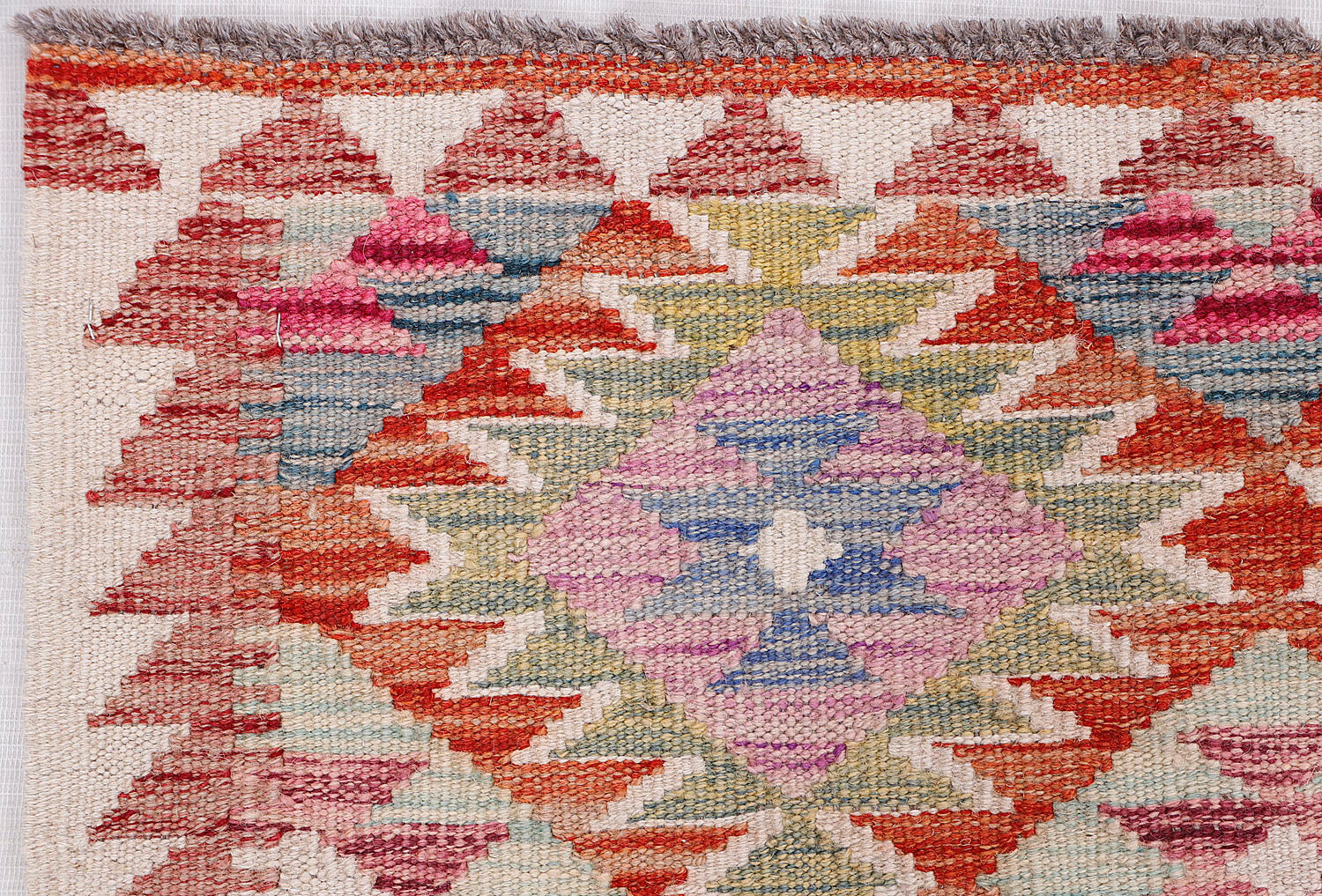 2' 6" x 4'  Multy Handmade Veggie Dye Kilim Rug Rectangular