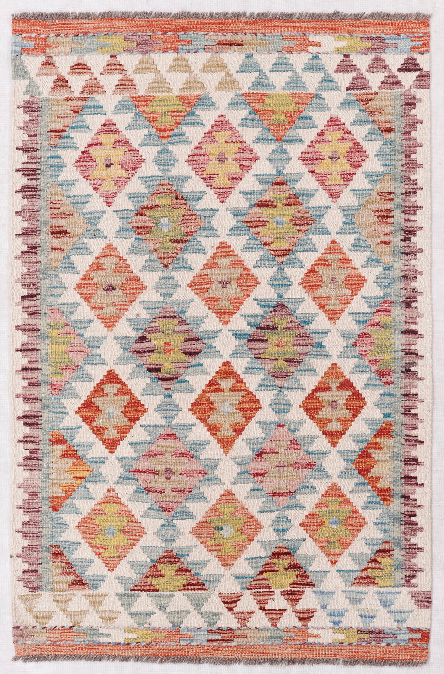 3' X 4'  Multy Handmade Veggie Dye Kilim Rug Rectangular