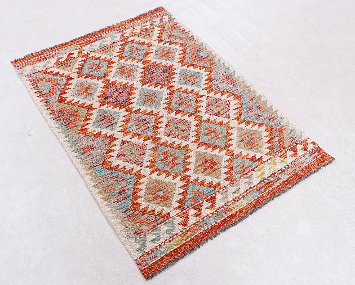 3' X 4'  Multy Handmade Veggie Dye Kilim Rug Rectangular