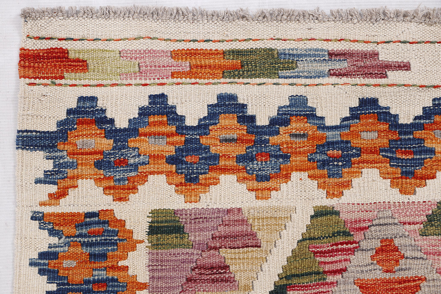 3' X 8'  Multy Handmade Veggie Dye Kilim Rug Runner