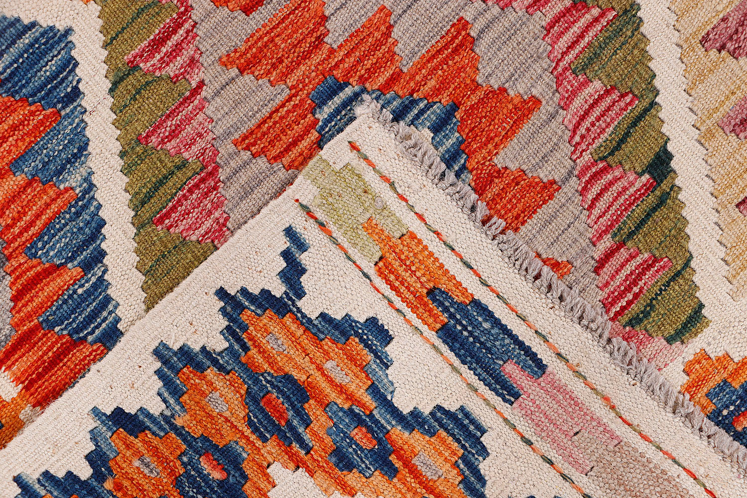 3' X 8'  Multy Handmade Veggie Dye Kilim Rug Runner