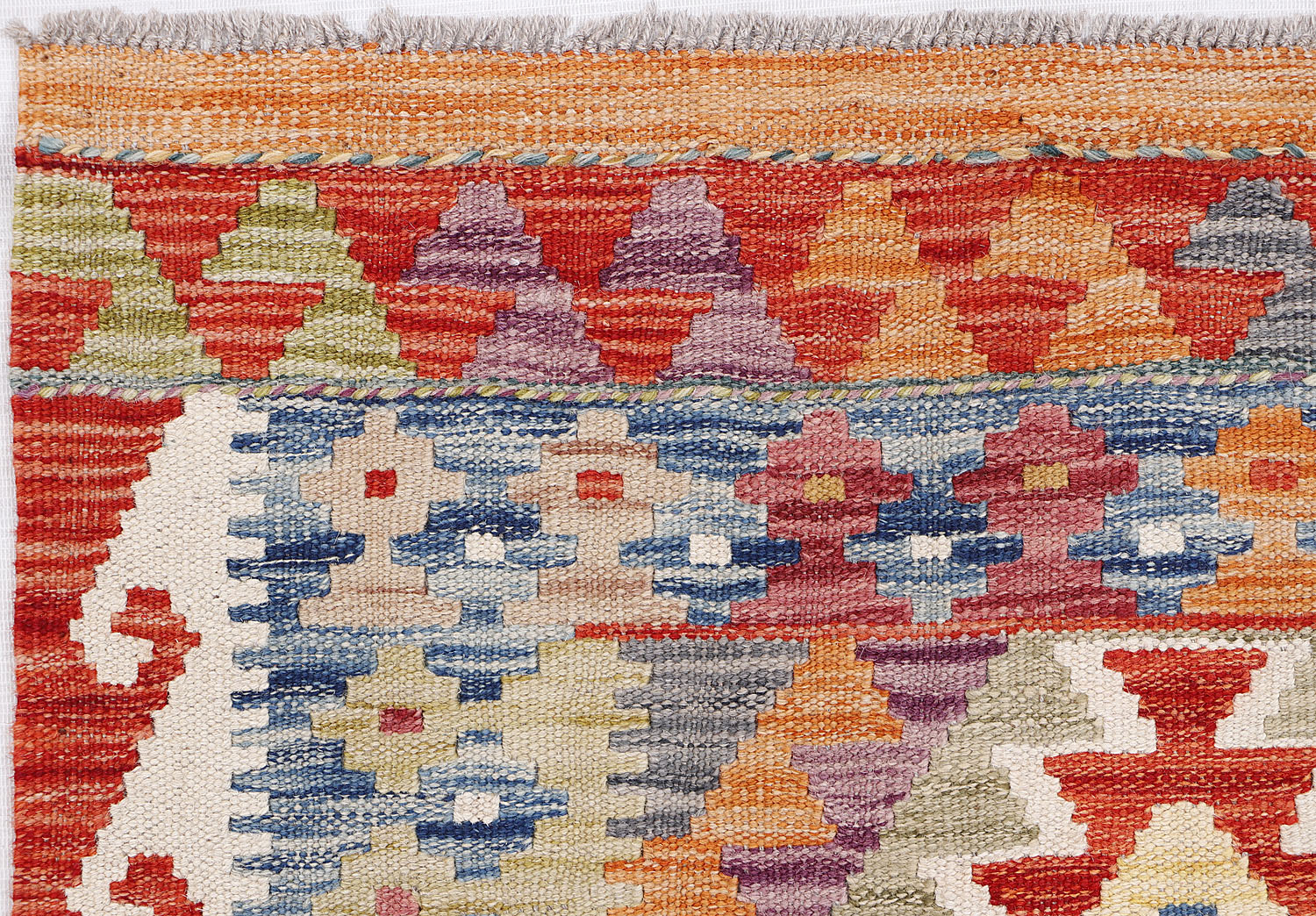 3' X 8'  Multy Handmade Veggie Dye Kilim Rug Runner