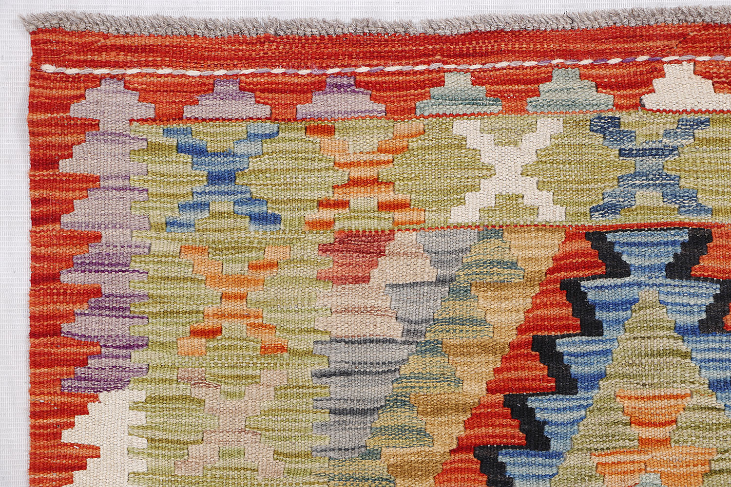 3' X 8'  Multy Handmade Veggie Dye Kilim Rug Runner