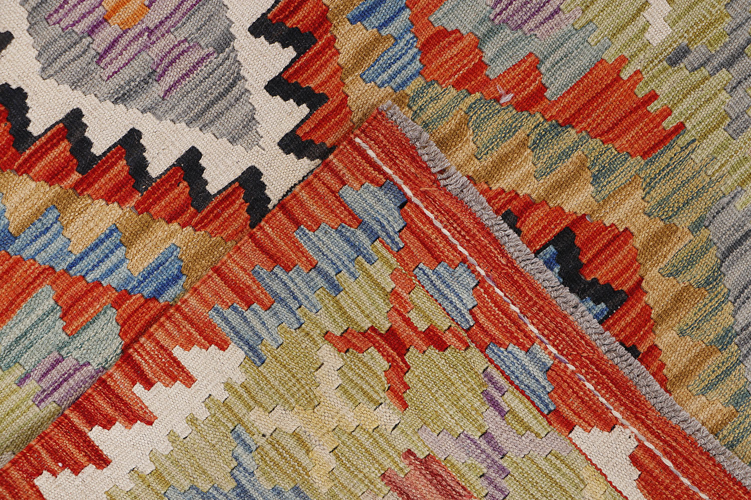 3' X 8'  Multy Handmade Veggie Dye Kilim Rug Runner