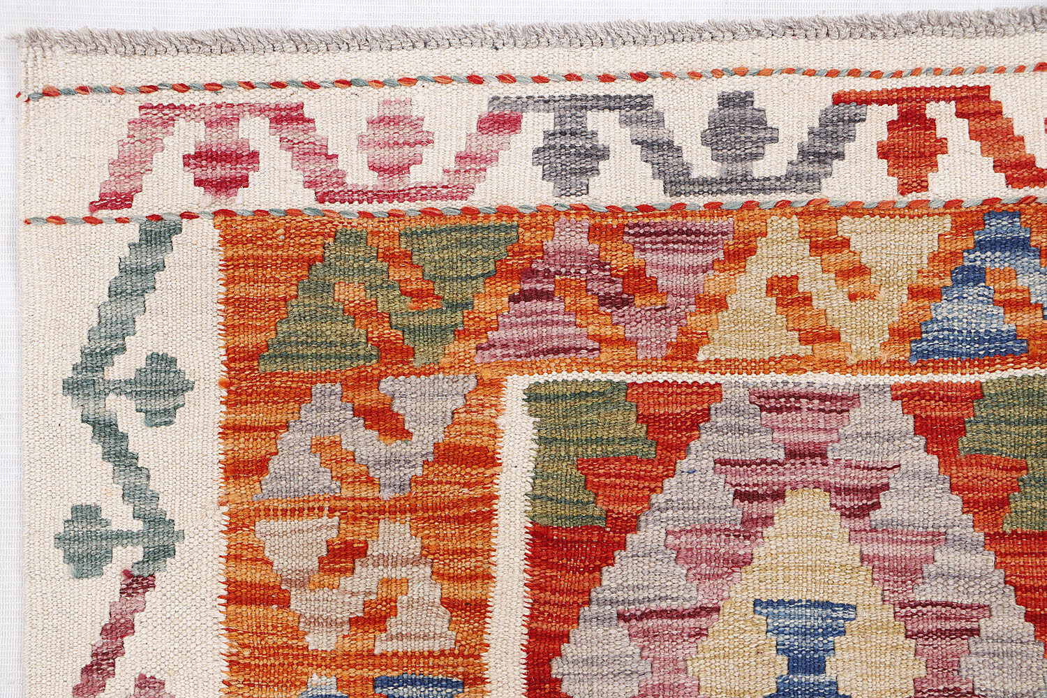 3' X 8'  Multy Handmade Veggie Dye Kilim Rug Runner