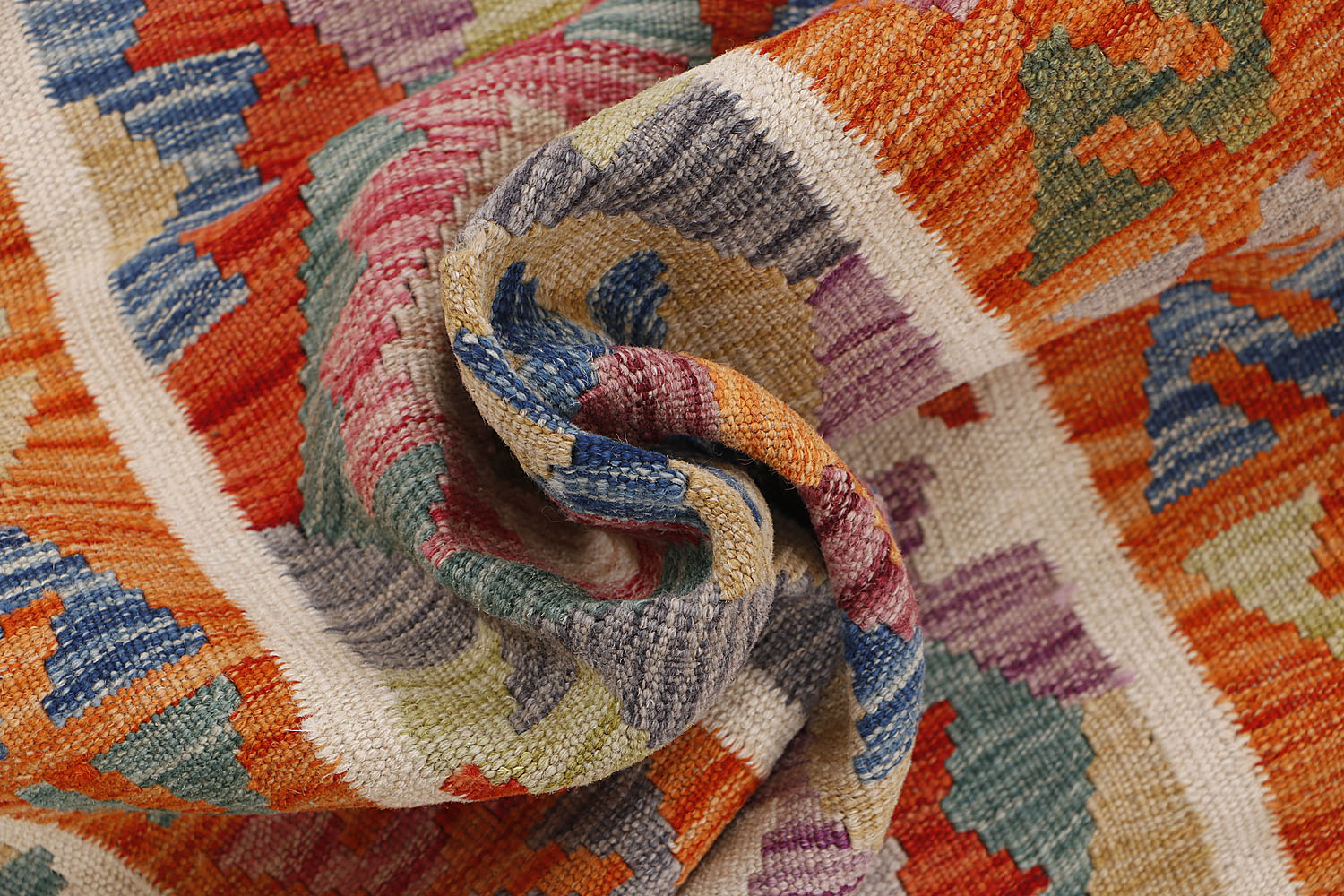 3' X 8'  Multy Handmade Veggie Dye Kilim Rug Runner