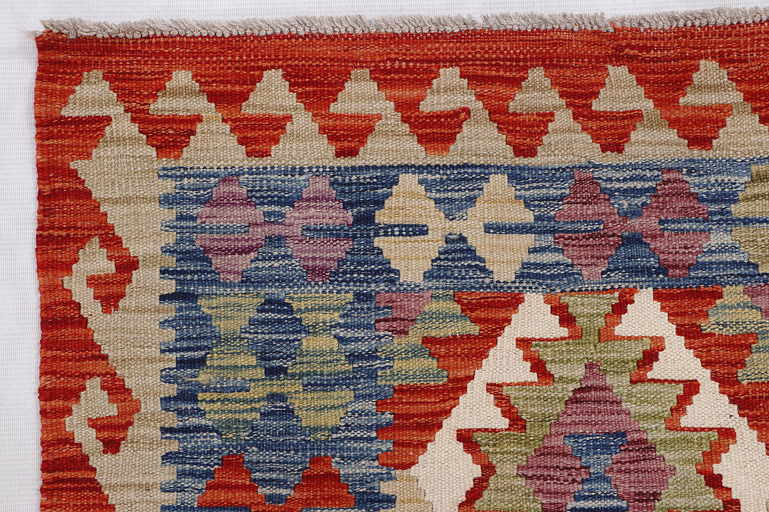 3' X 8'  Multy Handmade Veggie Dye Kilim Rug Runner