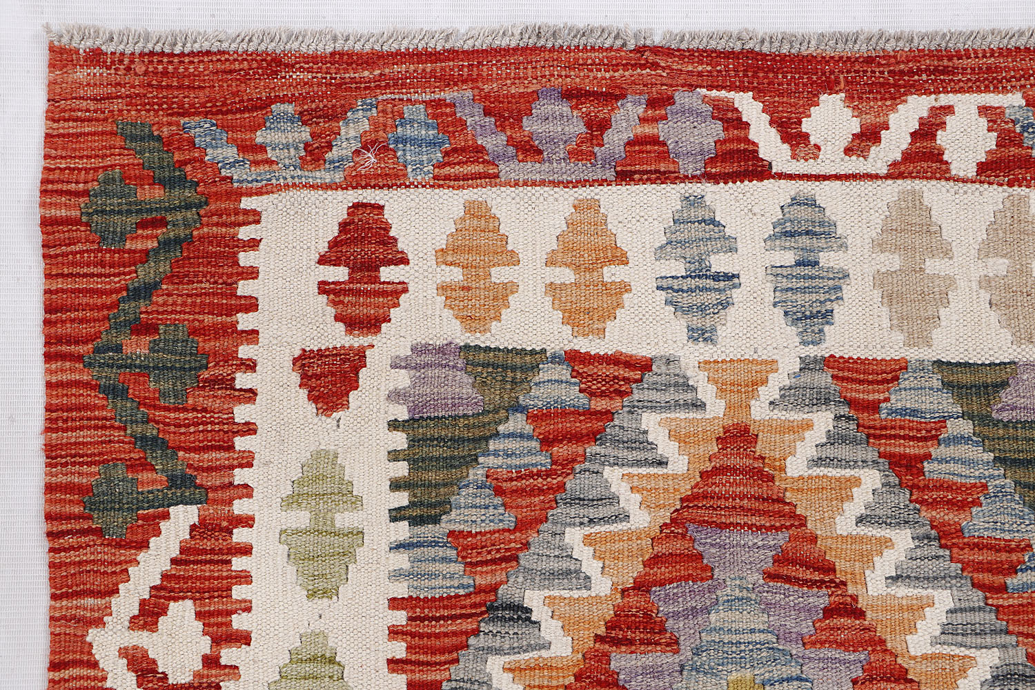 3' X 8'  Multy Handmade Veggie Dye Kilim Rug Runner