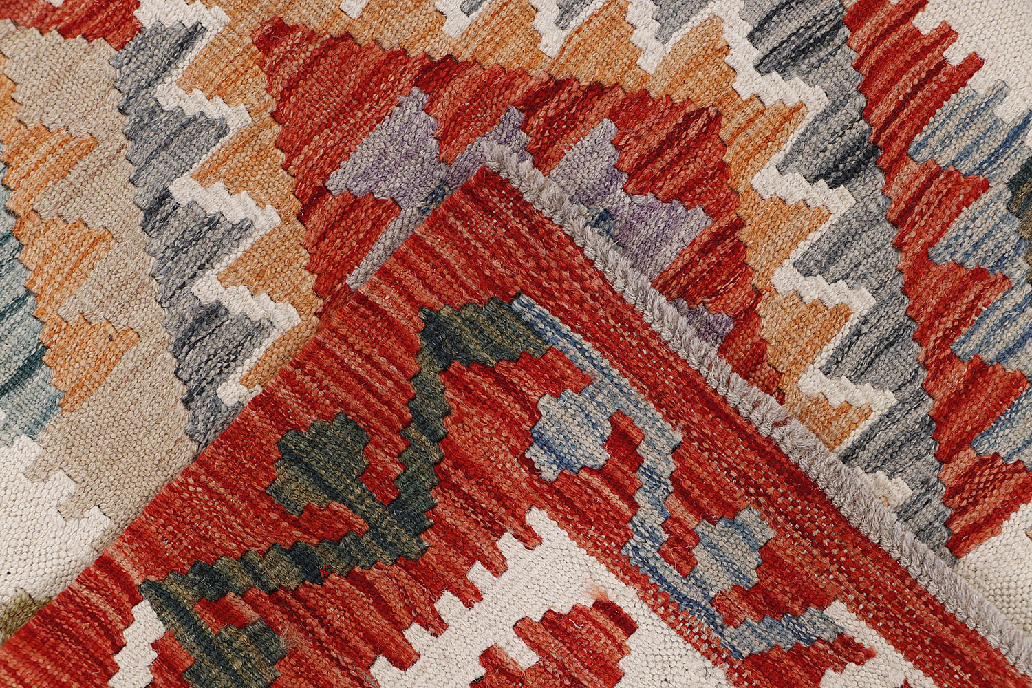 3' X 8'  Multy Handmade Veggie Dye Kilim Rug Runner