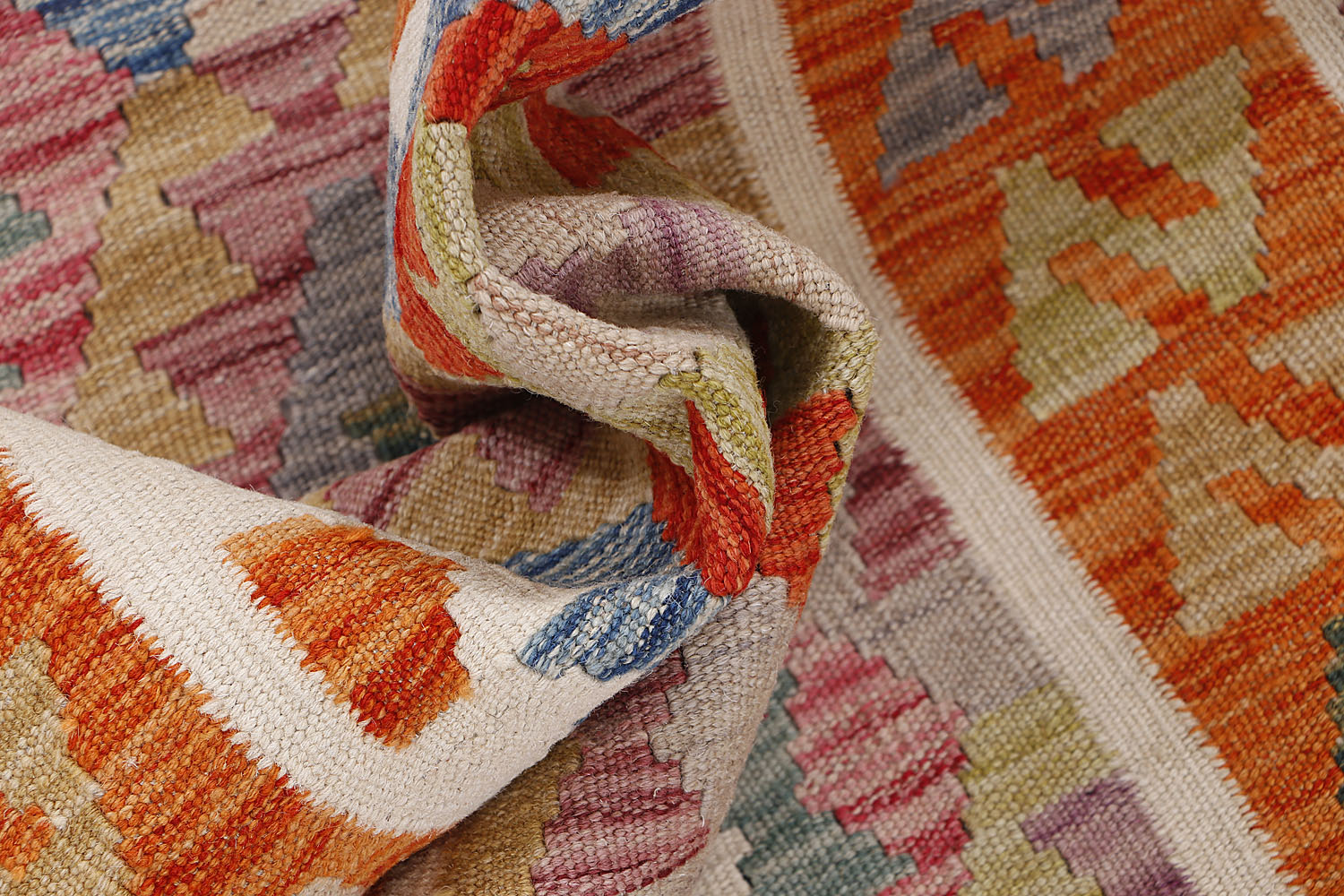 3' X 8'  Multy Handmade Veggie Dye Kilim Rug Runner