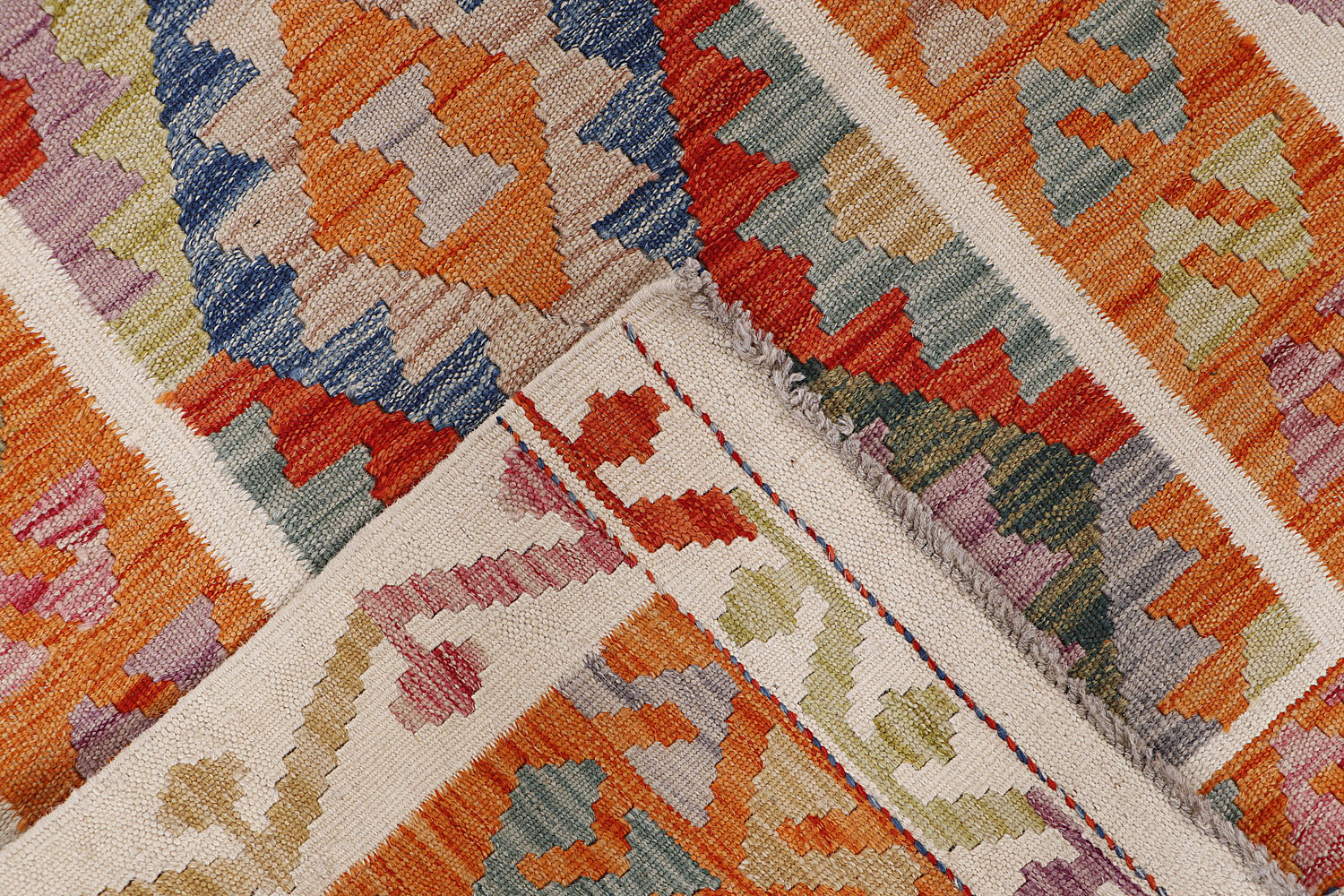 3' X 8'  Multy Handmade Veggie Dye Kilim Rug Runner